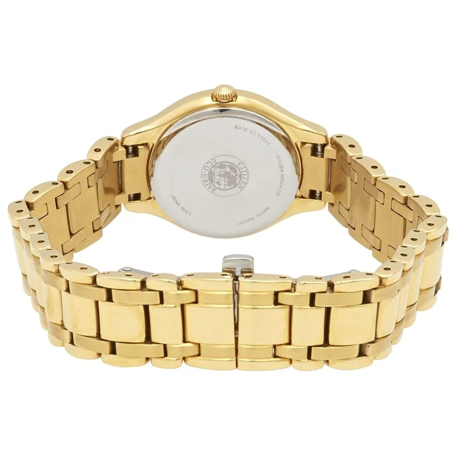 Citizen Silhouette Eco-Drive Mother of Pearl Gold-Tone Stainless Steel Ladies Watch EM0282-56D