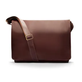 Classic Postman's Leather Messenger Bag - Brown
