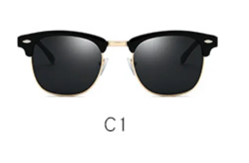 Classic Semi Rimless Designer Sunglasses for Men
