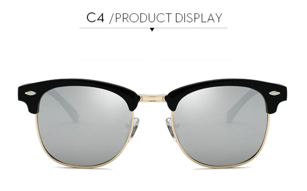 Classic Semi Rimless Designer Sunglasses for Men