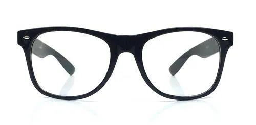 Classic Square Nerd Hipster Black Clear Eyeglasses