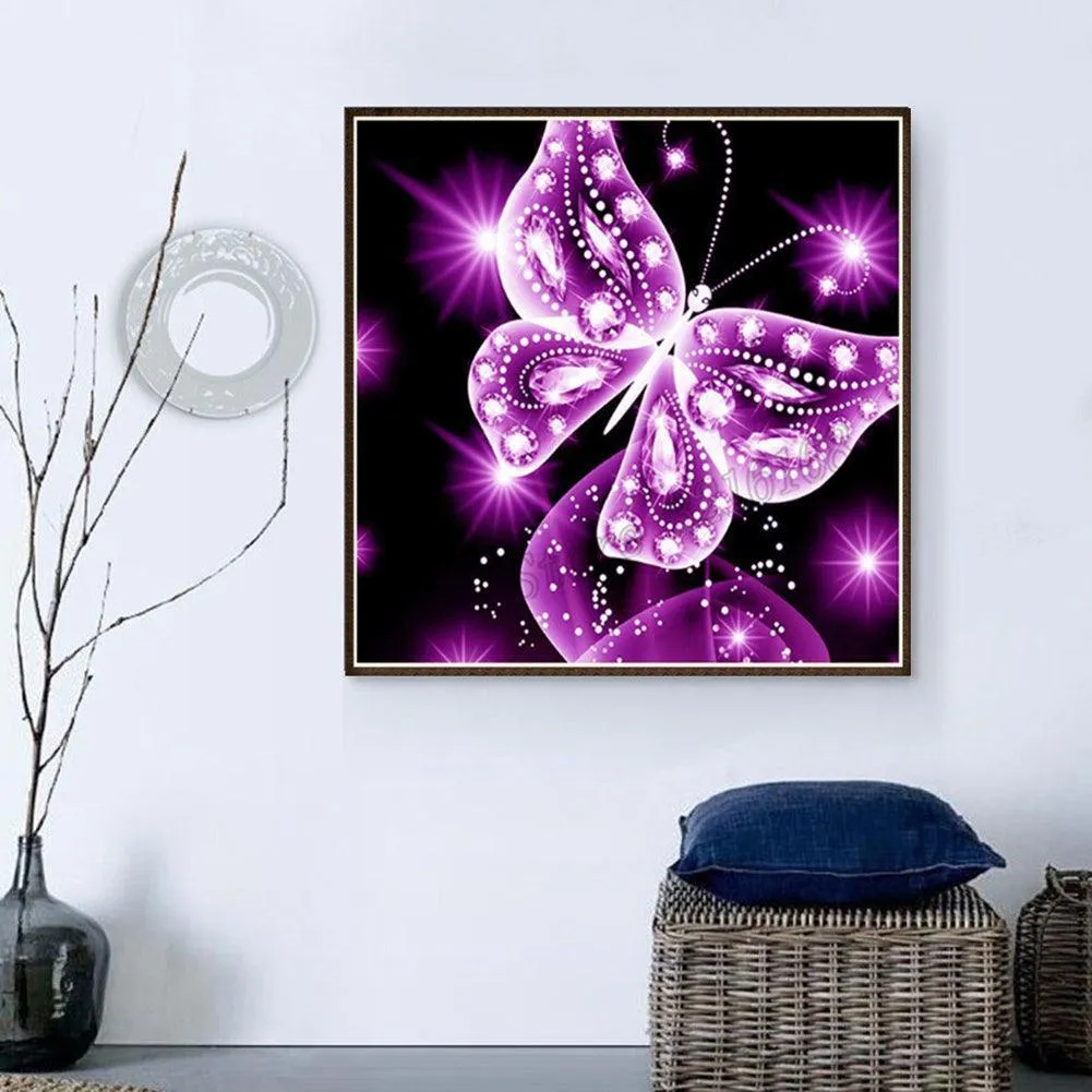 Colorful Butterfly Diamond Art Kit - DIY Ethnic Wall Decor & Gift Set