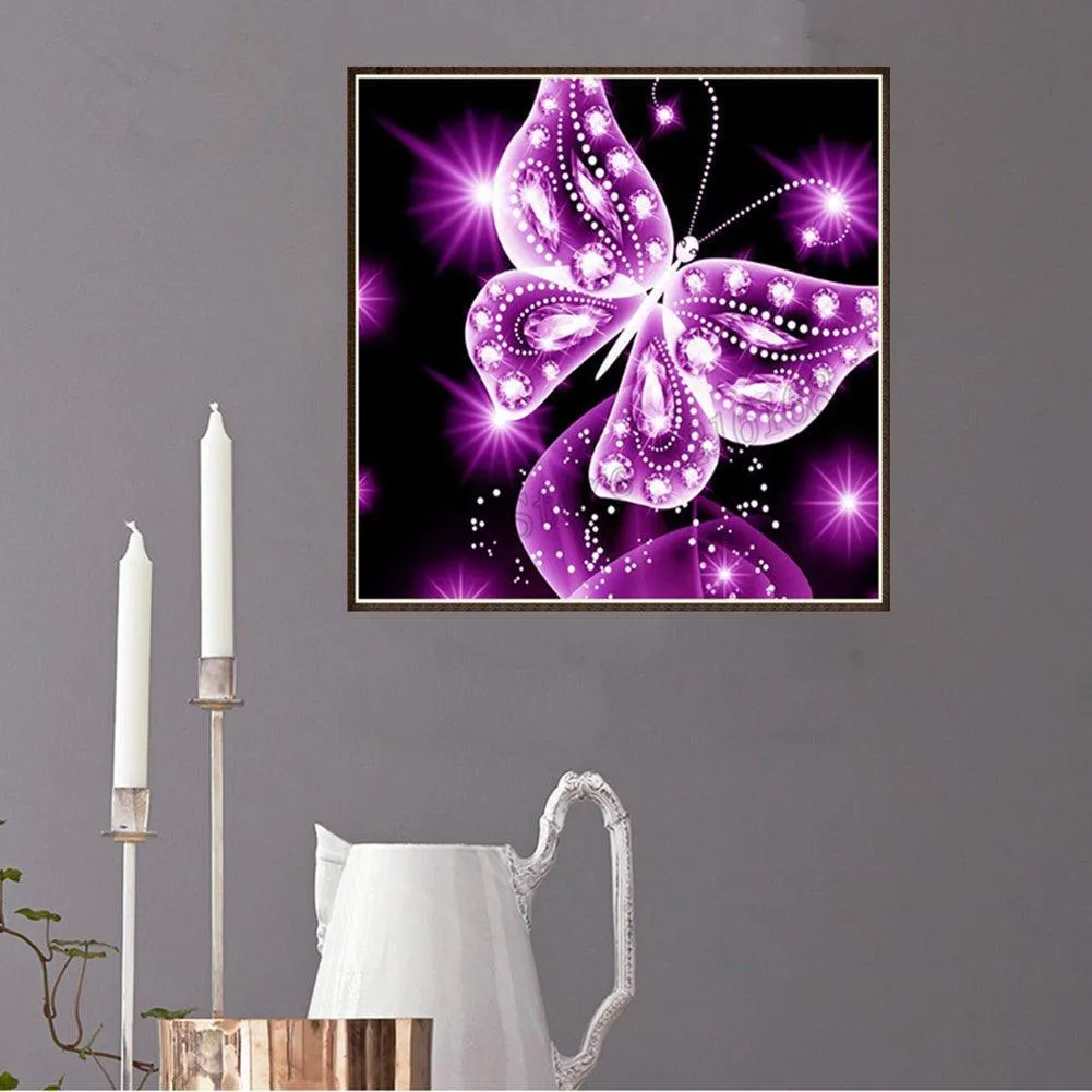 Colorful Butterfly Diamond Art Kit - DIY Ethnic Wall Decor & Gift Set