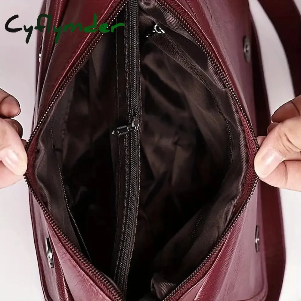 Cyflymder Women's Crossbody Bag Shoulder Bag Messenger Bag PU Leather Outdoor Daily Holiday Zipper Large Capacity Waterproof Lightweight