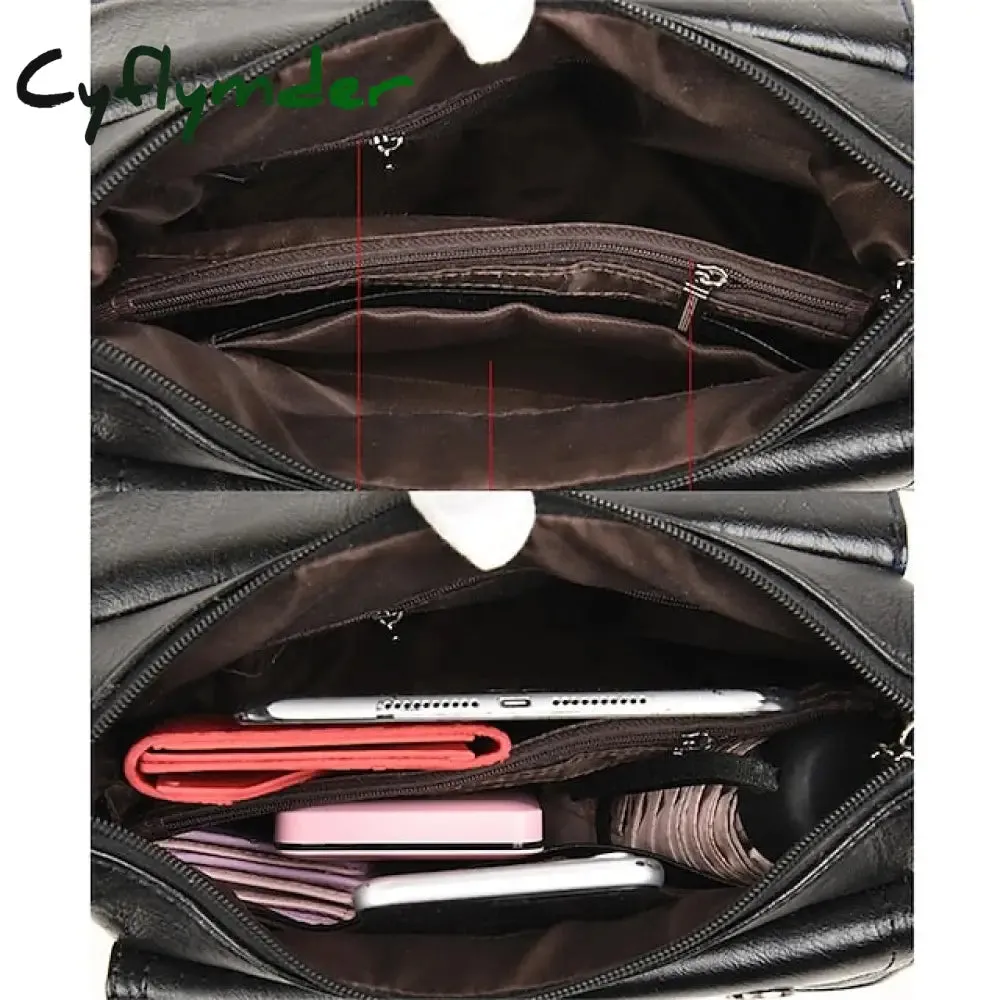 Cyflymder Women's Crossbody Bag Shoulder Bag Messenger Bag PU Leather Outdoor Daily Holiday Zipper Large Capacity Waterproof Lightweight