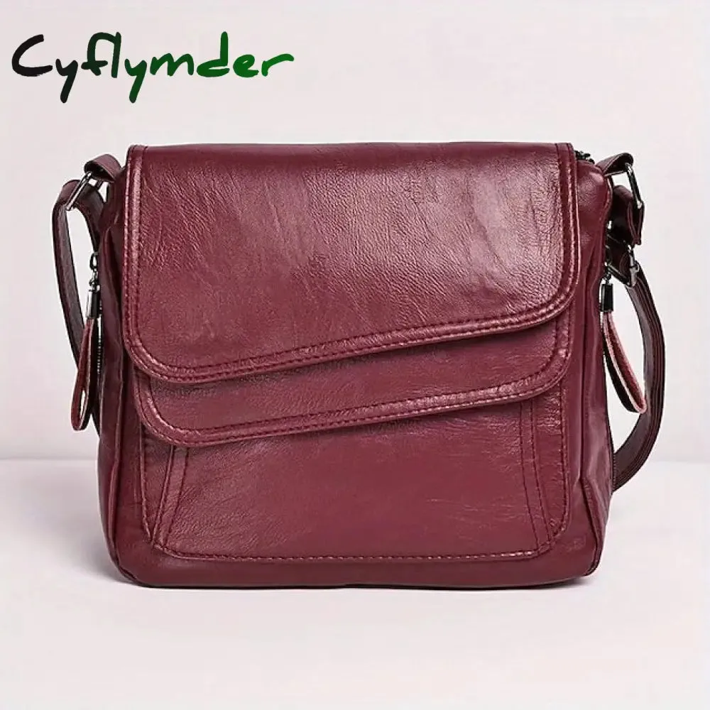 Cyflymder Women's Crossbody Bag Shoulder Bag Messenger Bag PU Leather Outdoor Daily Holiday Zipper Large Capacity Waterproof Lightweight