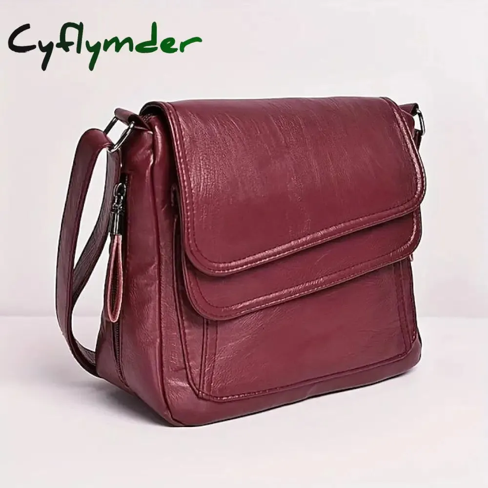 Cyflymder Women's Crossbody Bag Shoulder Bag Messenger Bag PU Leather Outdoor Daily Holiday Zipper Large Capacity Waterproof Lightweight