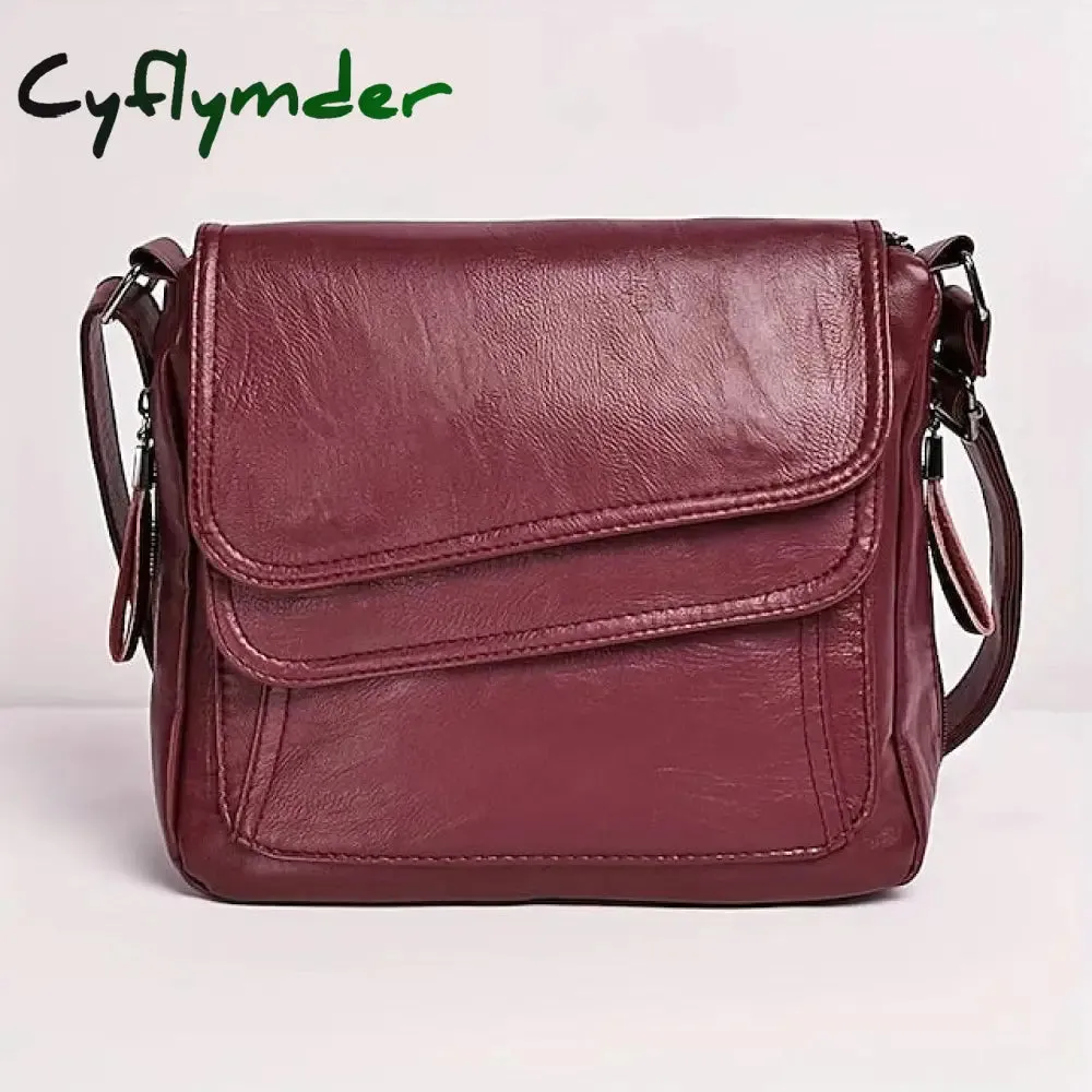 Cyflymder Women's Crossbody Bag Shoulder Bag Messenger Bag PU Leather Outdoor Daily Holiday Zipper Large Capacity Waterproof Lightweight
