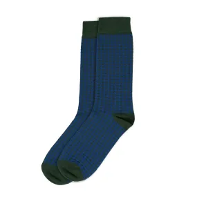 Dark Grey Houndstooth Cotton Socks