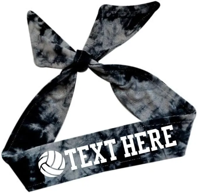 Design Your Own Volleyball Tie Back Headband with VINYL Text - Quantity Discounts