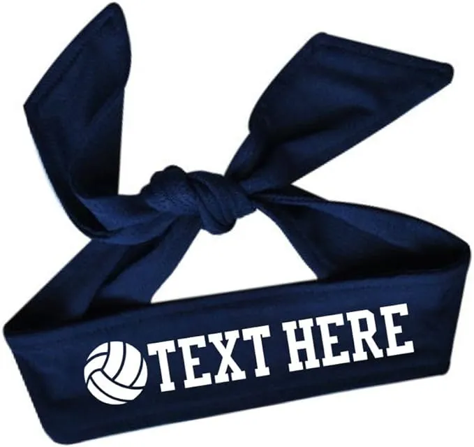 Design Your Own Volleyball Tie Back Headband with VINYL Text - Quantity Discounts