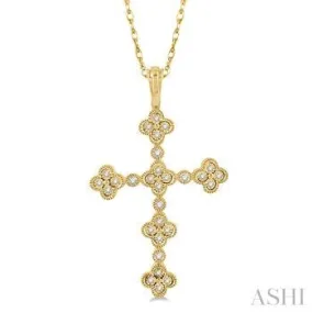  10K Gold Pendants with Black Diamonds
