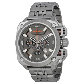Diesel BAMF Chronograph Grey Dial Grey Ion-plated Men's Watch DZ7344 (Defect)