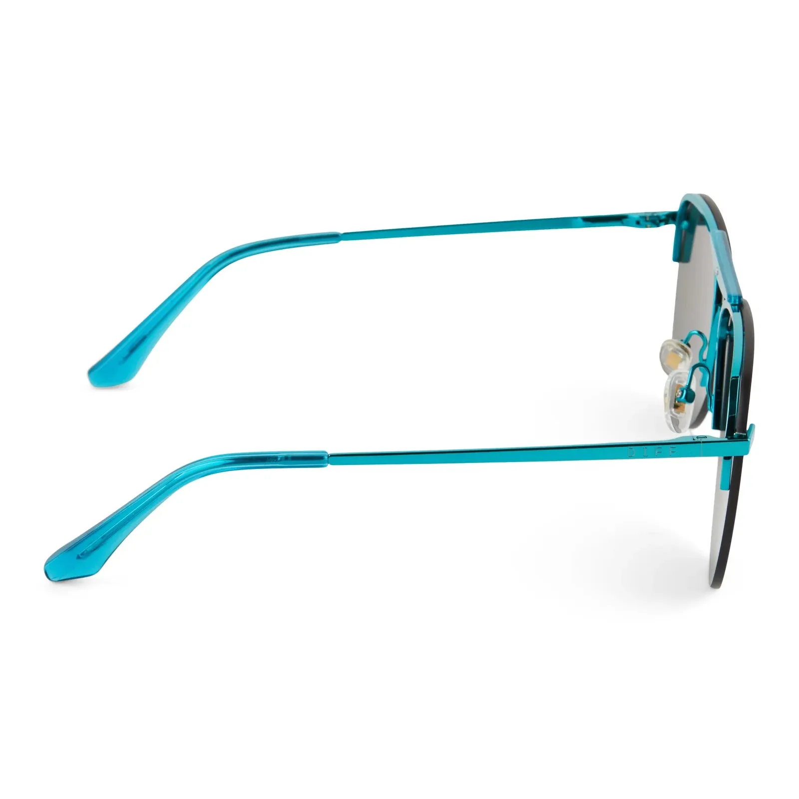DIFF Tahoe Sunglasses - Turquoise Metallic   Teal Mirror Polarized