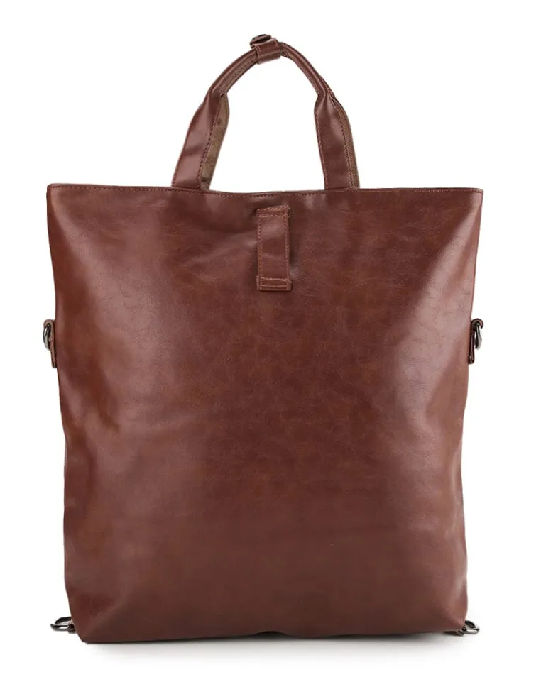 Distressed Leather Hitch Totepack - Camel