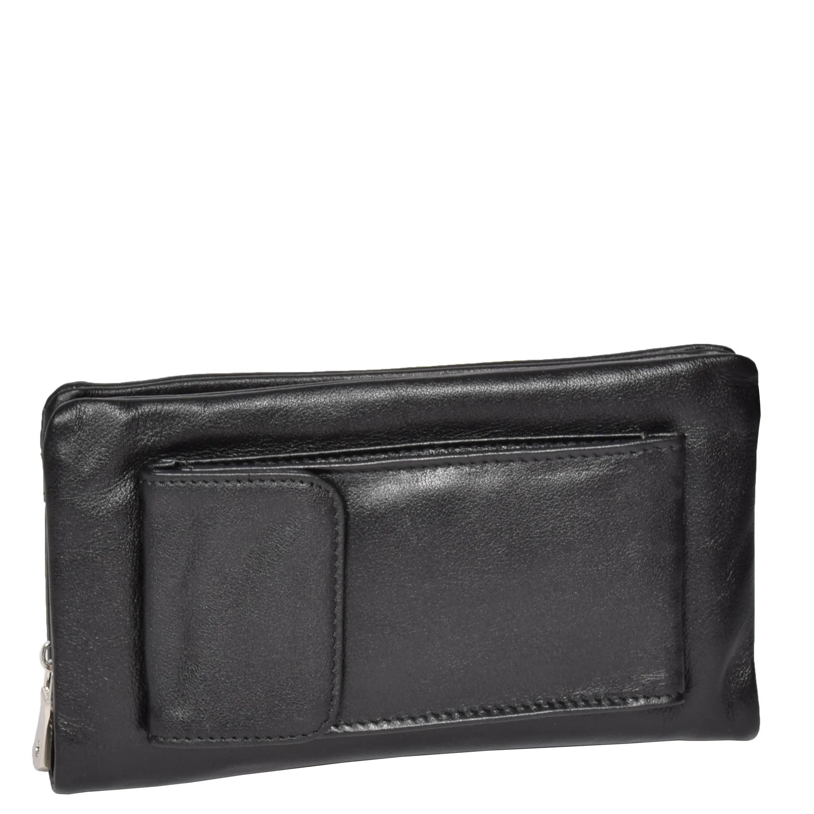 DR618 Genuine Leather Wrist Clutch Bag Black