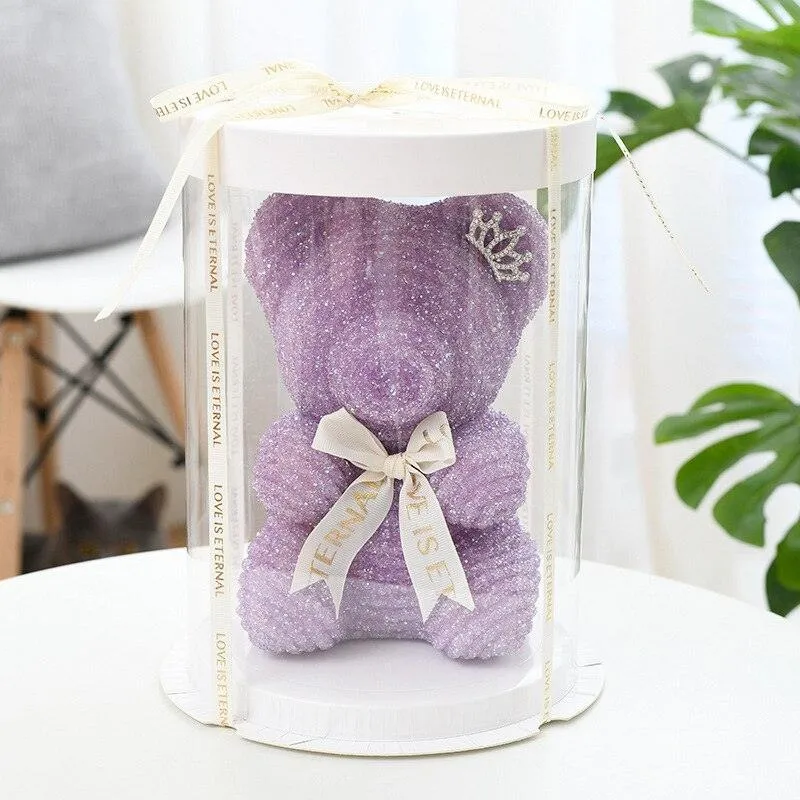 Elegant Handcrafted Crystal Bears - Exquisite 25cm Keepsakes for Memorable Moments