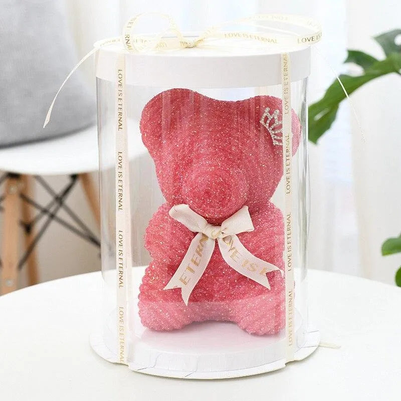 Elegant Handcrafted Crystal Bears - Exquisite 25cm Keepsakes for Memorable Moments