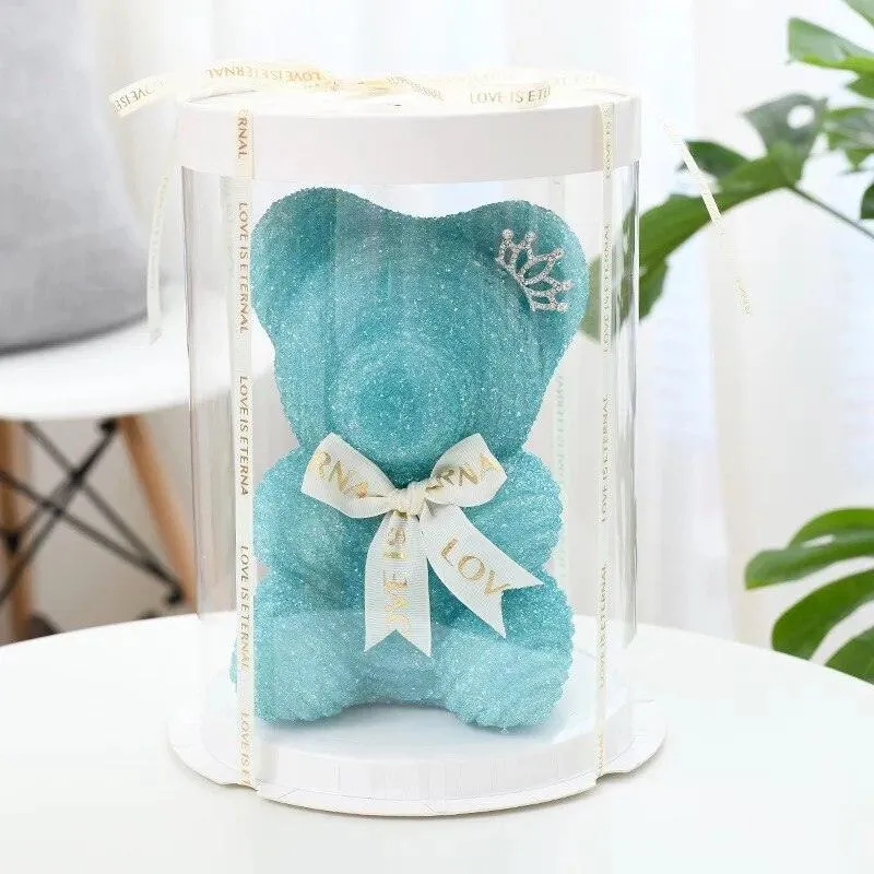 Elegant Handcrafted Crystal Bears - Exquisite 25cm Keepsakes for Memorable Moments