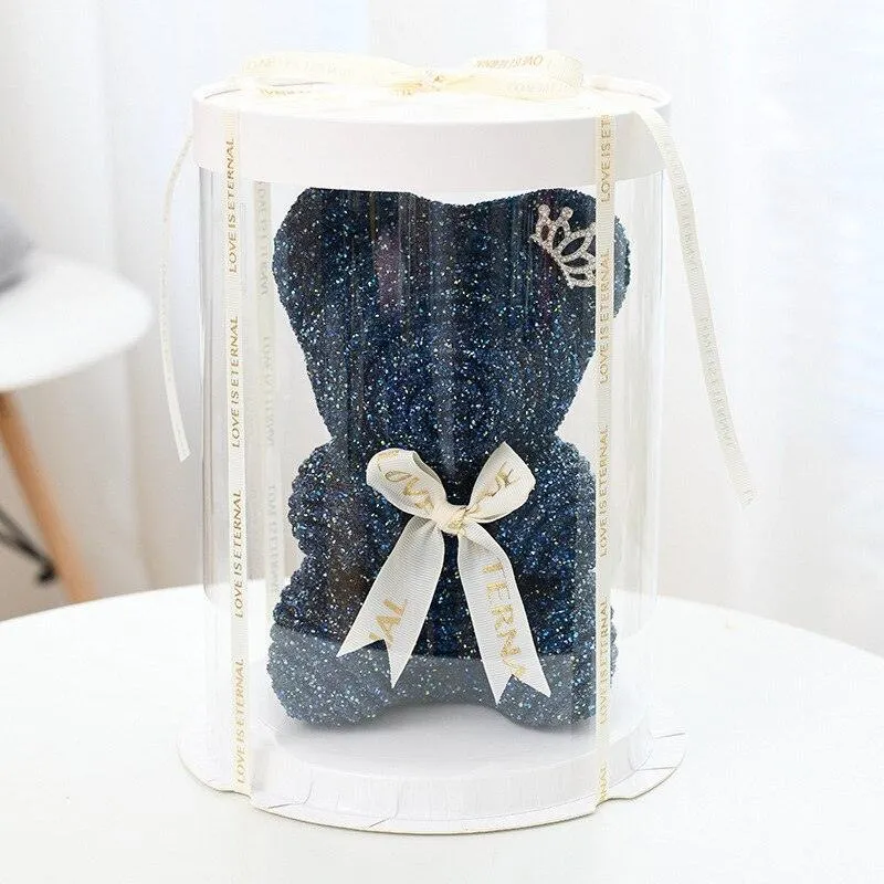 Elegant Handcrafted Crystal Bears - Exquisite 25cm Keepsakes for Memorable Moments