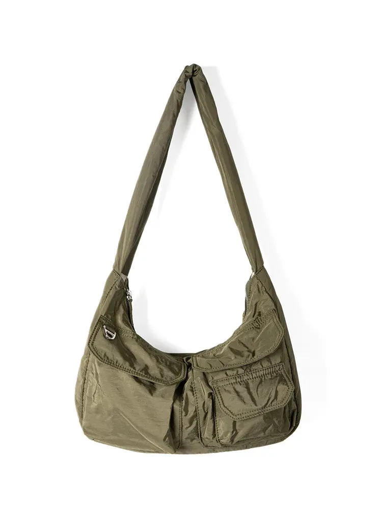 Fashion Solid Color Handbags Casual Versatile Nylon Women Crossbody Bags Designer New Multi Pockets Shoulder Bag Luxury