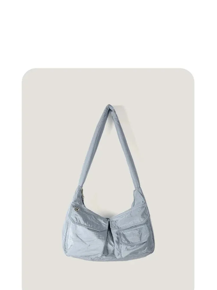 Fashion Solid Color Handbags Casual Versatile Nylon Women Crossbody Bags Designer New Multi Pockets Shoulder Bag Luxury