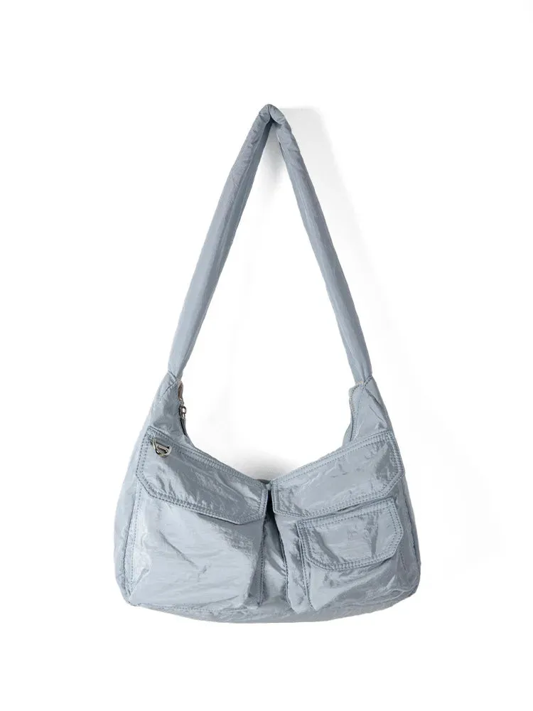 Fashion Solid Color Handbags Casual Versatile Nylon Women Crossbody Bags Designer New Multi Pockets Shoulder Bag Luxury