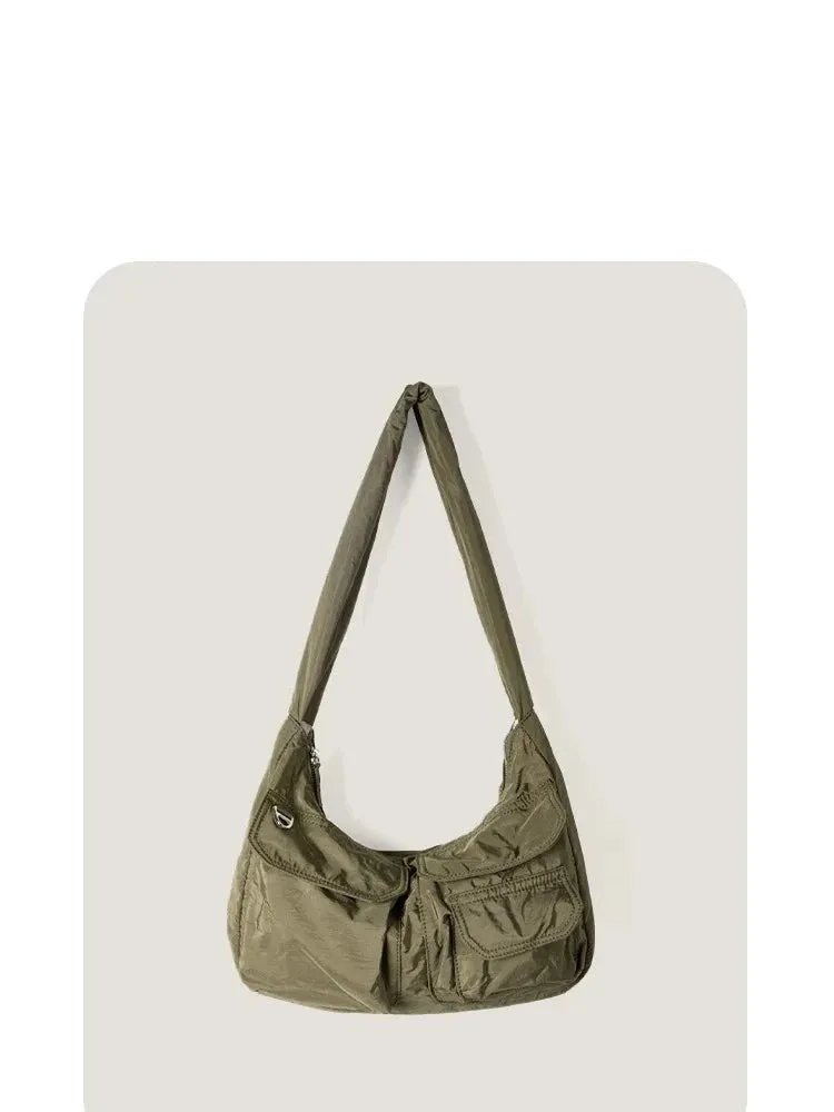 Fashion Solid Color Handbags Casual Versatile Nylon Women Crossbody Bags Designer New Multi Pockets Shoulder Bag Luxury