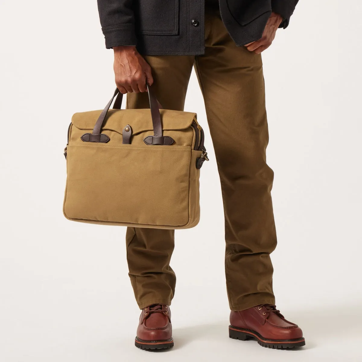 Filson Rugged Twill Original Briefcase in Tan