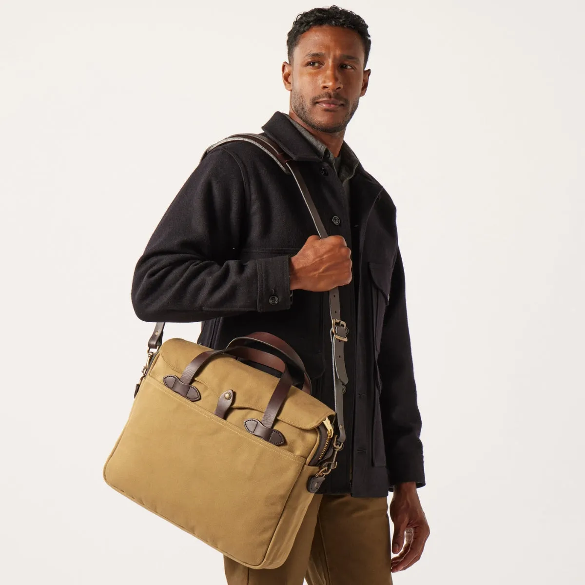 Filson Rugged Twill Original Briefcase in Tan