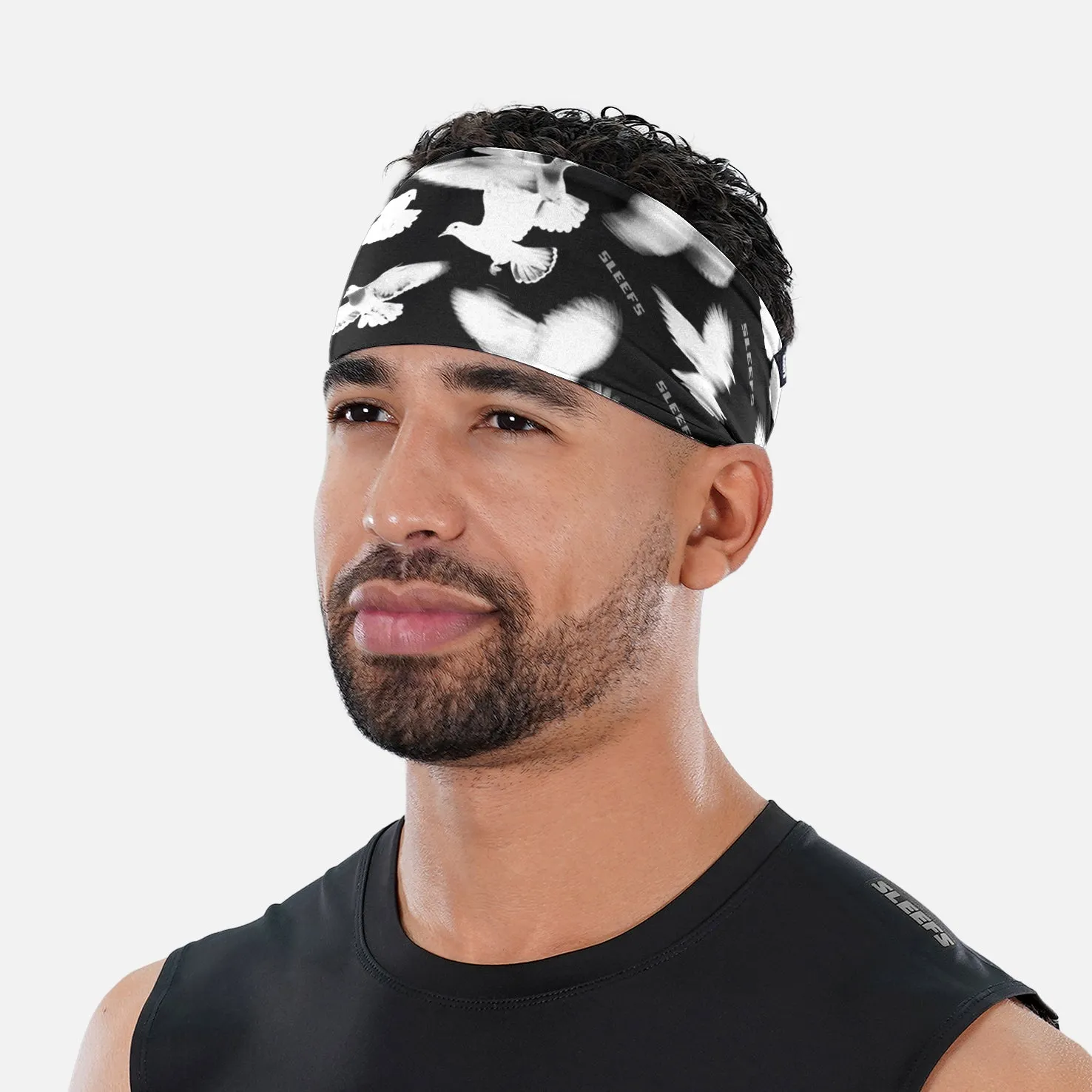 Flying Pigeons Pattern Headband