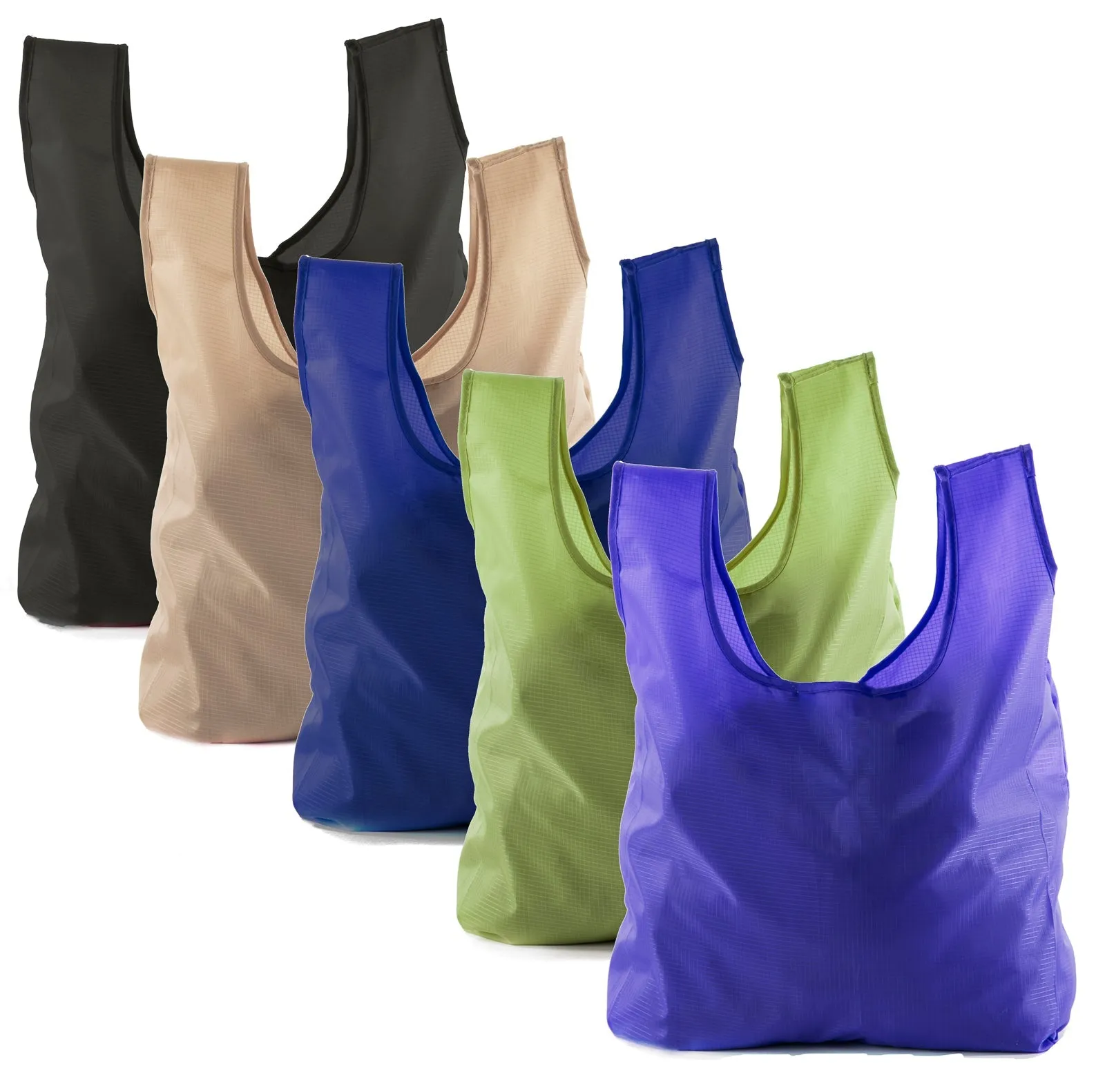 Foldable Shopping Bag With Integrated String Pouch