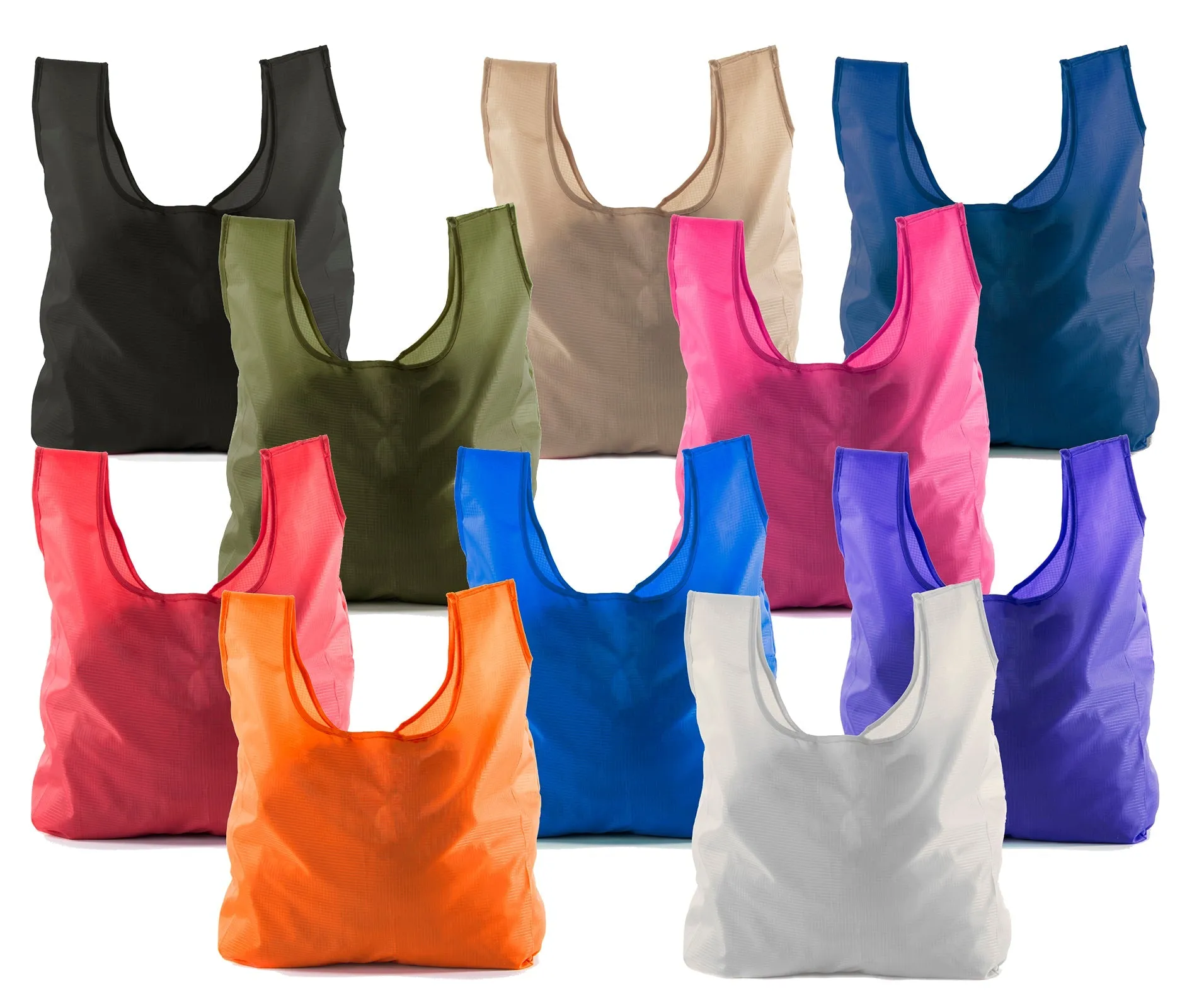Foldable Shopping Bag With Integrated String Pouch