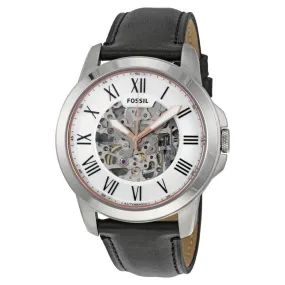 Fossil Grant Automatic Silver Skeleton Dial Men's Watch ME3101