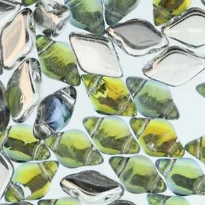 GemDuo Beads 8mm Backlit Uranium 2-Hole Seed Beads, 8gr, GD8500030-29801, bsd1050