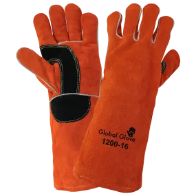 Global Glove & Safety 1200-16 Premium Grade Split Cowhide Welding Gloves