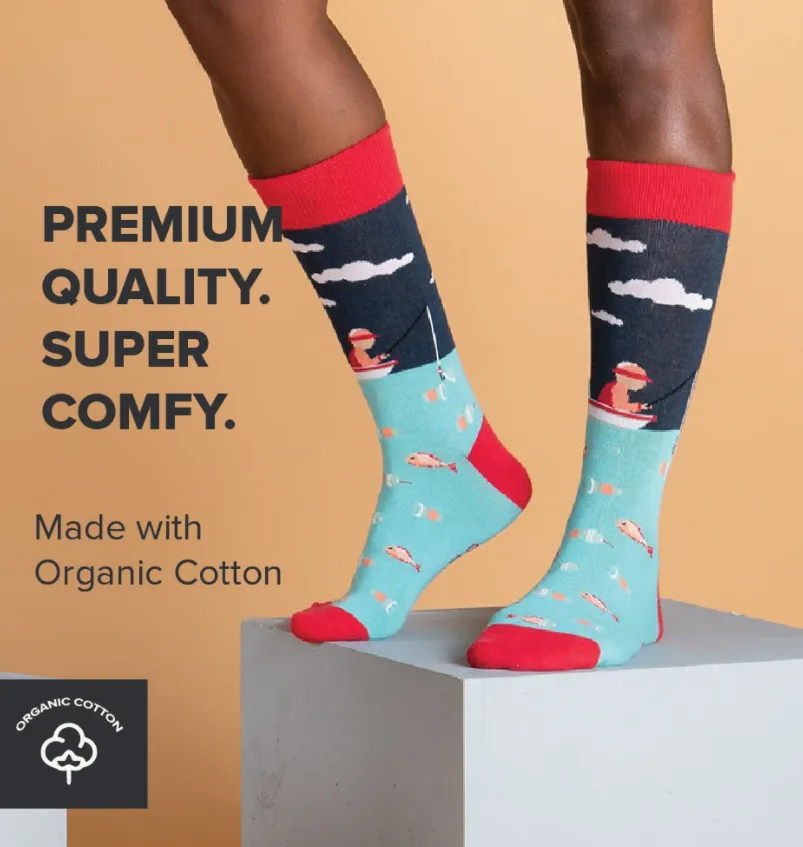 Gone Fishing Crystal Clear Socks