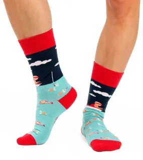Gone Fishing Crystal Clear Socks