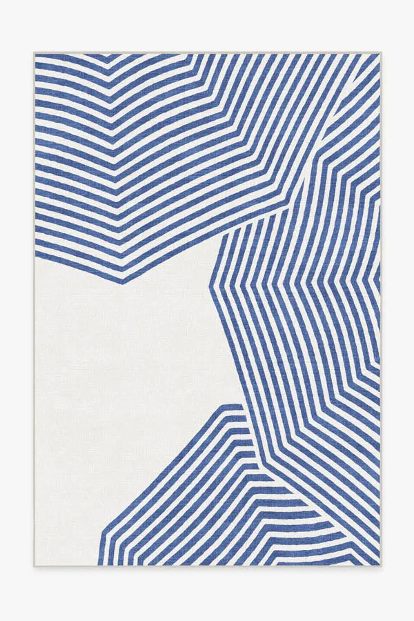 Gray Malin Outdoor Beach Club Navy & Ivory Rug