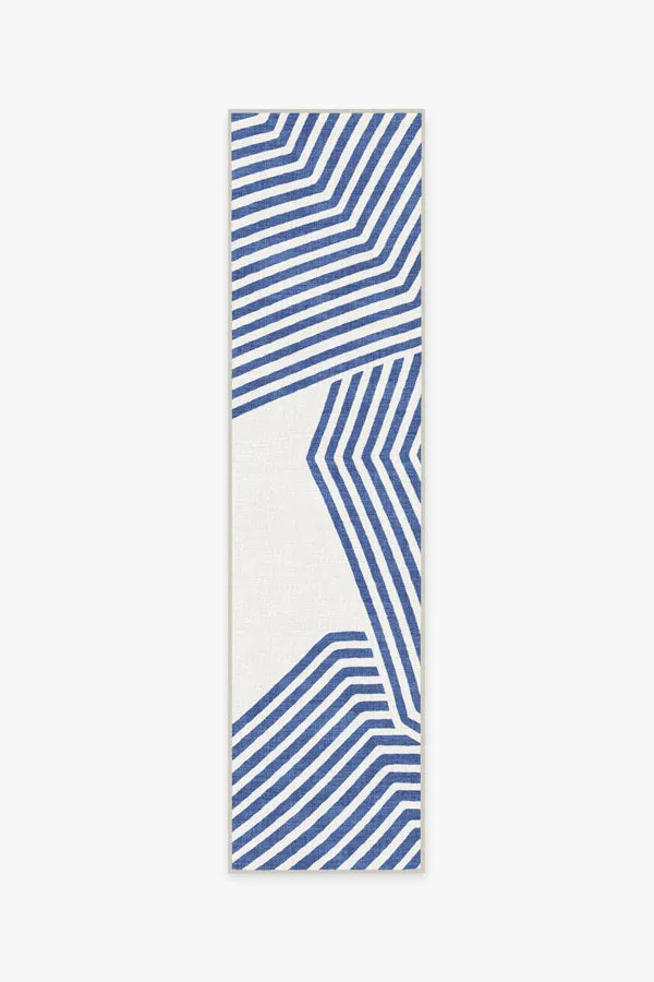 Gray Malin Outdoor Beach Club Navy & Ivory Rug