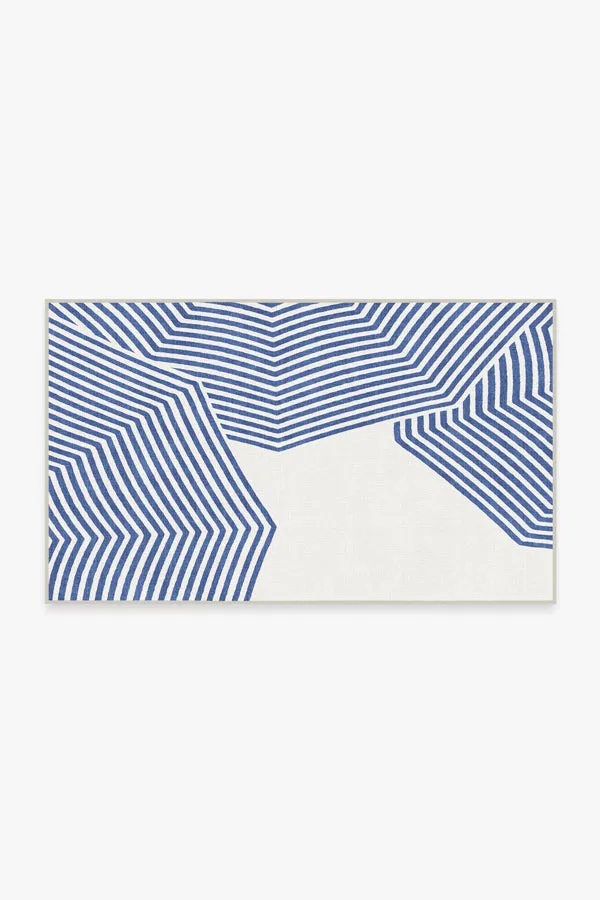 Gray Malin Outdoor Beach Club Navy & Ivory Rug