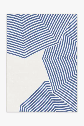 Gray Malin Outdoor Beach Club Navy & Ivory Rug