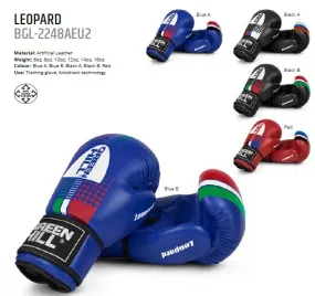 GREENHILL LEOPARD TRAINING BOXING GLOVES Velcro Closure 10-16 oz  Colours