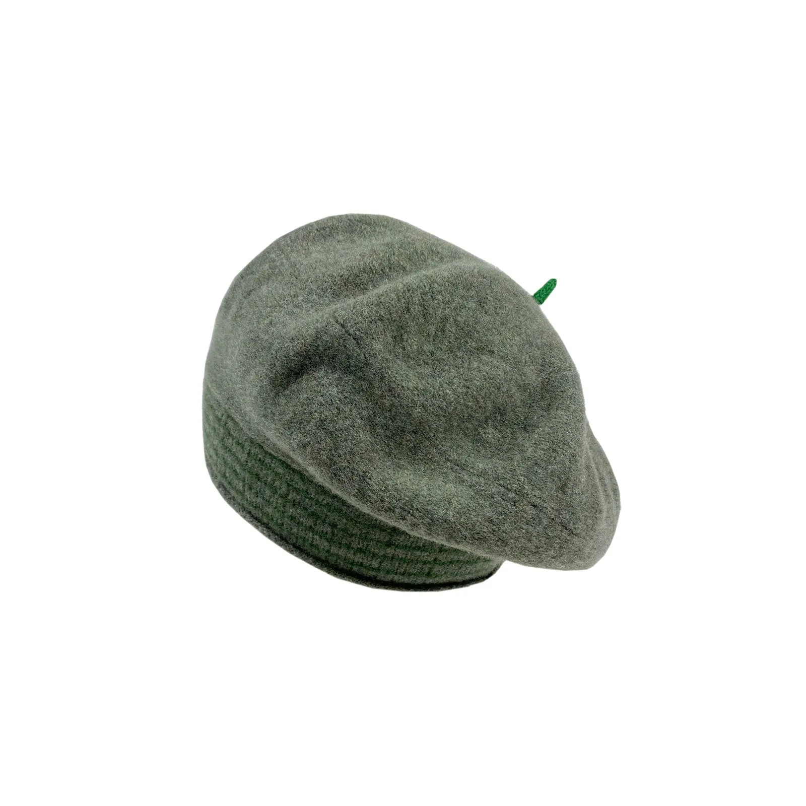 Greenish Grey Striped Beret