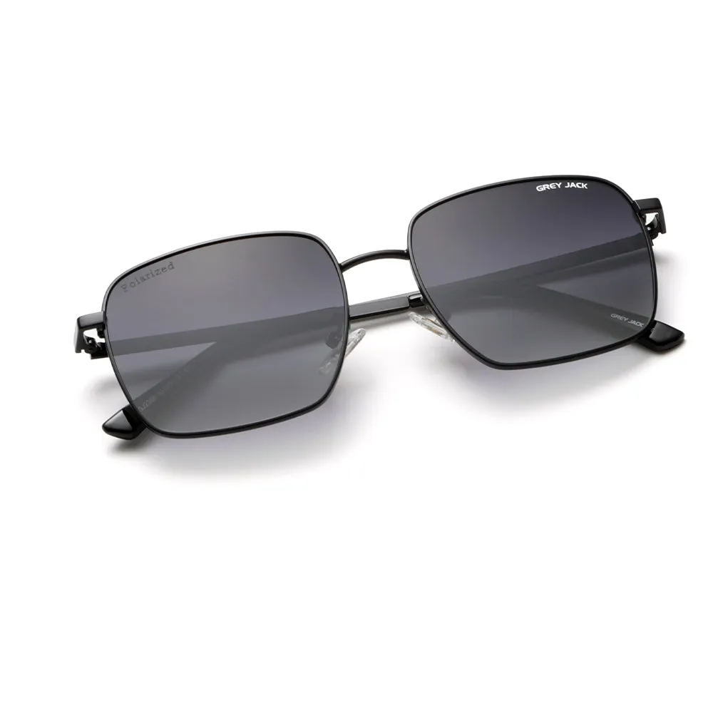 GREY JACK Square Polarized Metal Frame UV400 Sunglasses for Men Women 2368