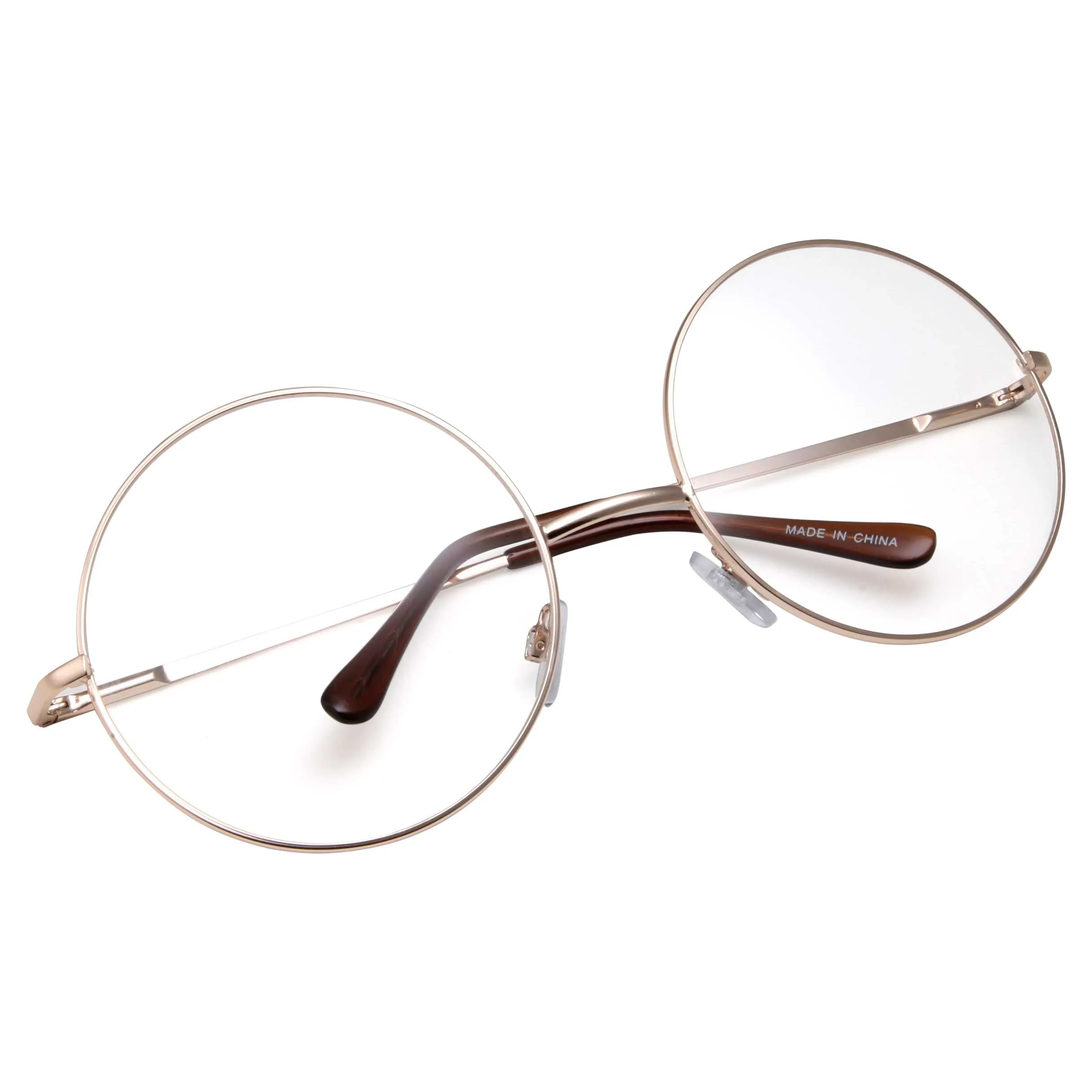 grinderPUNCH - Non-Prescription Round Circle Frame Clear Lens Glasses