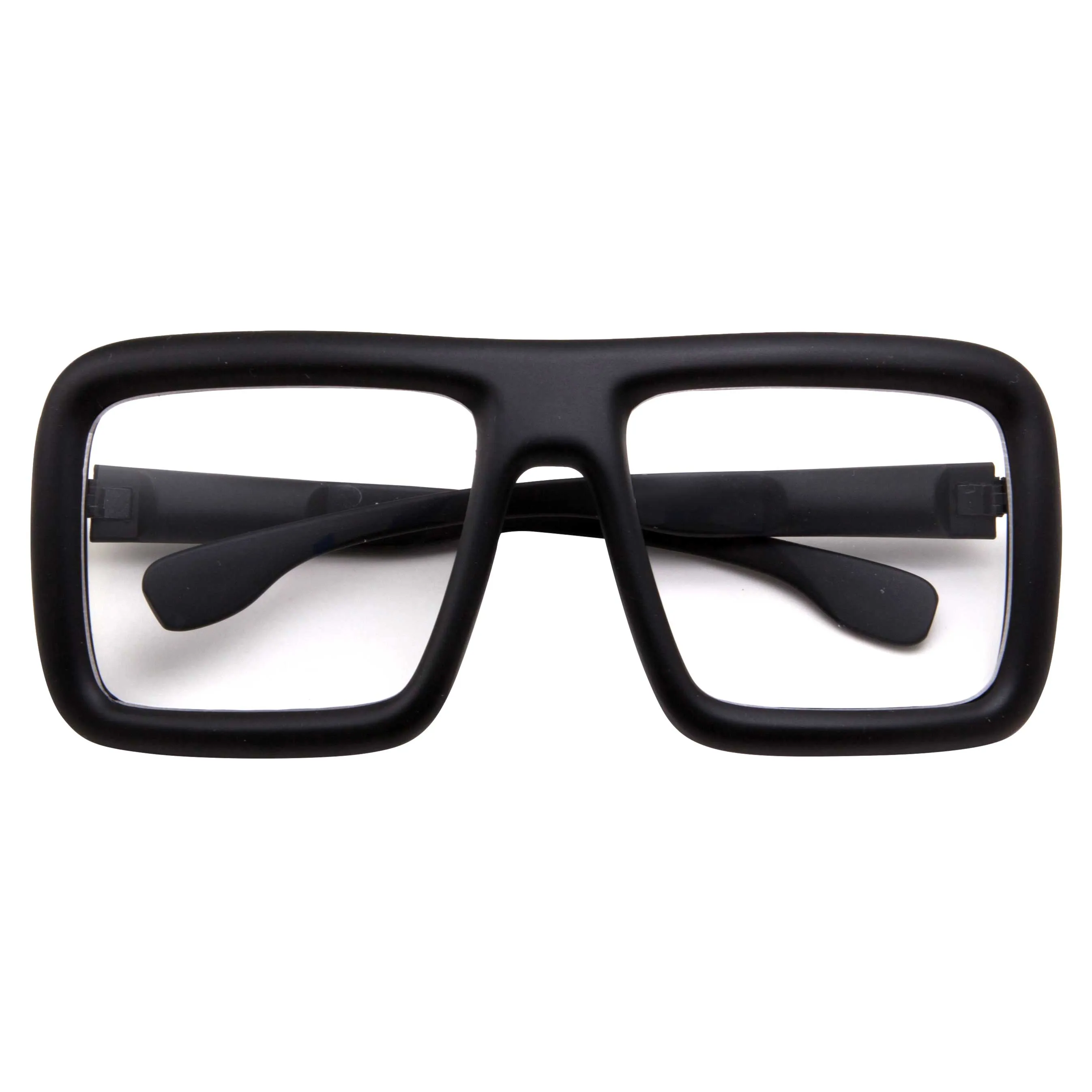grinderPUNCH Thick Square Frame Clear Lens Glasses  Halloween Costume - Wilma Flintstone Glasses Vector Costume Glasses