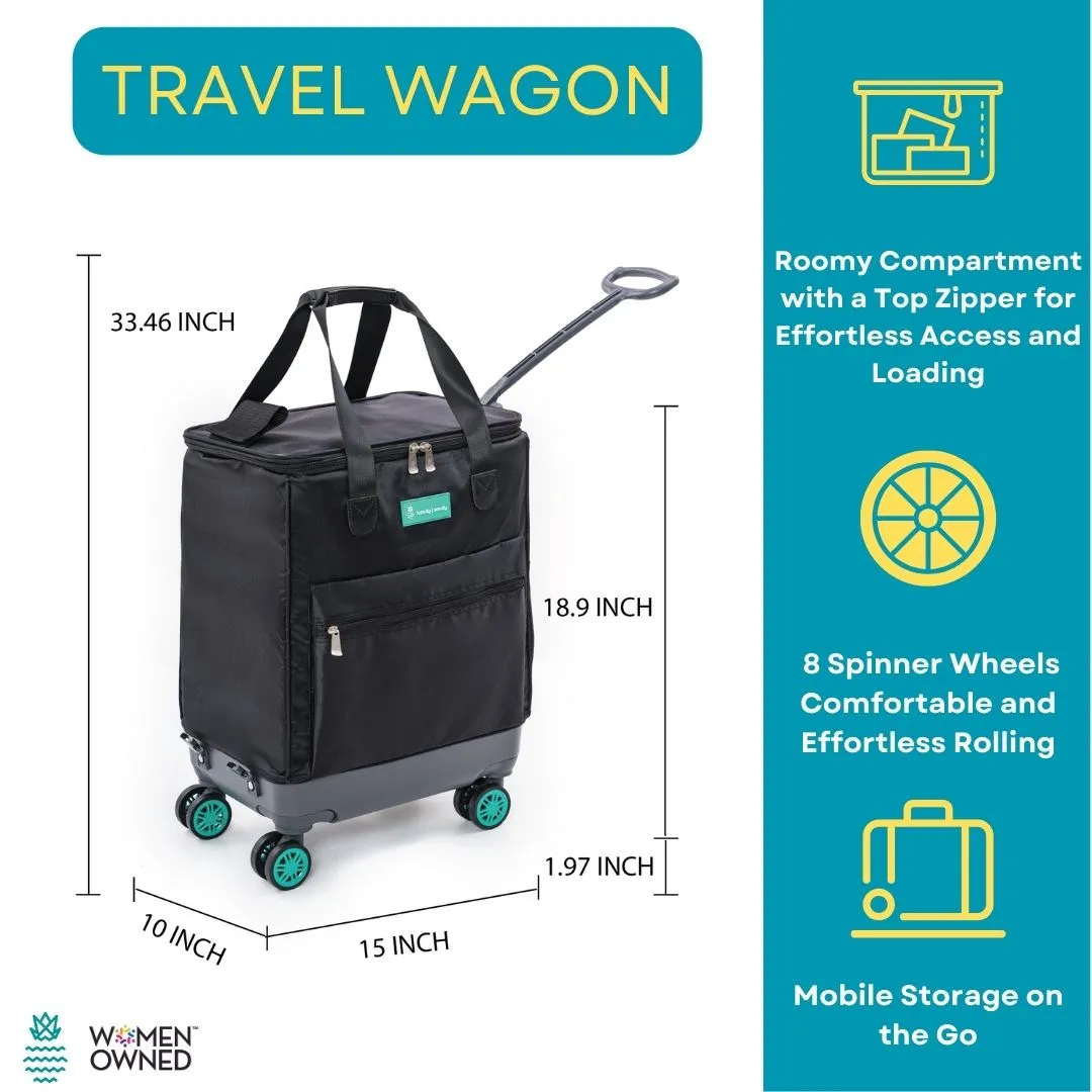 Handy Sandy Travel Wagon 45 Degree Handle Green