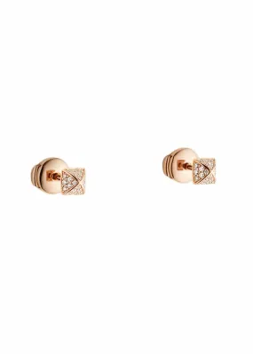 Hermès Clou D'H Rose Gold Diamond Earrings (Pierced) SKC1758