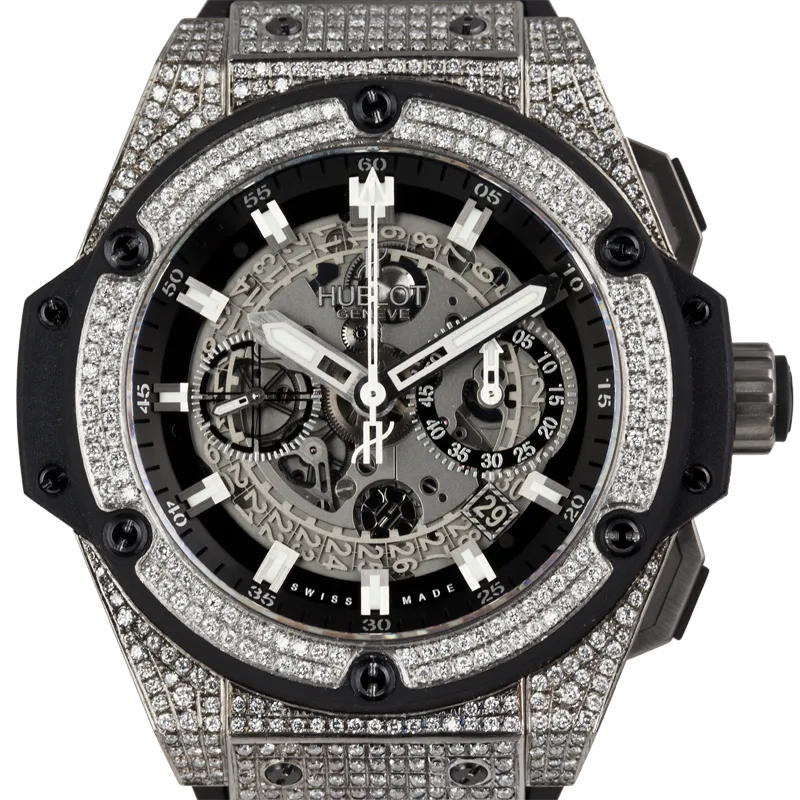 Hublot King Power Unico Titanium 48mm Custom Diamond Set 701.NX.0170.RX